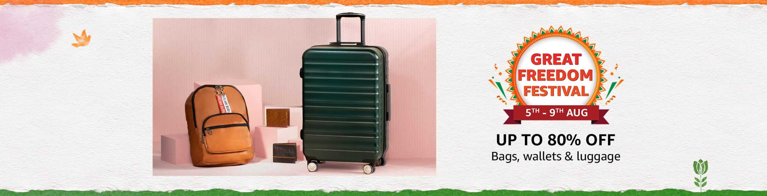 Bags, Wallet and Luggage: Rs.200 Cashback on Rs.1000
